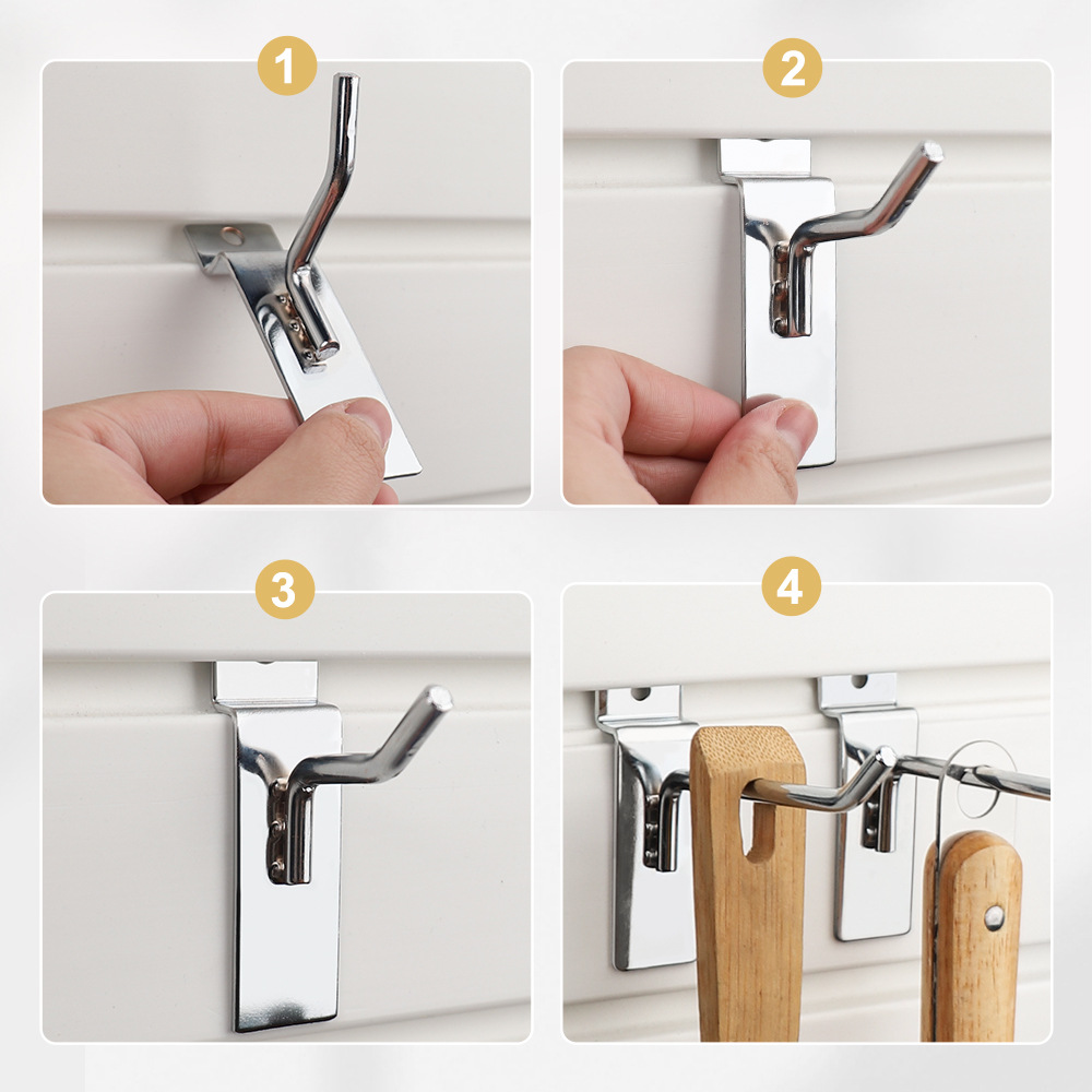 Supermarket Shelf Slot Plate Hook Accessories Display Shelf Accessories Single-Line Hook Card Slot Plate Hook Metal Hook Application Scenario