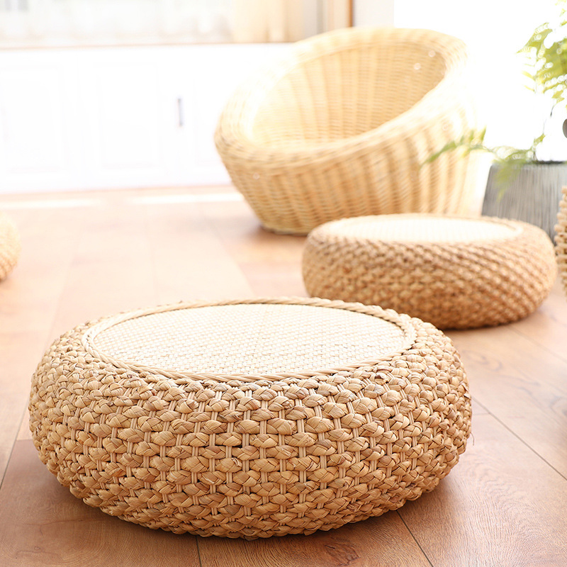 Household Japanese Simple Futon Cushion Rattan Woven Thick Tatami Mat Household Ins Wind Lazy Bay Window Mat Specification drawing