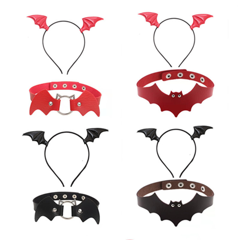Halloween Bat wing head with hairpin masquerade party role play Magic Wing headband role play wholesale