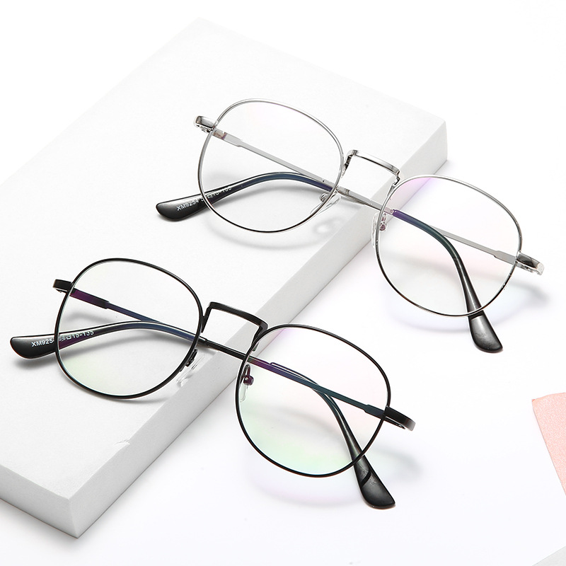 新款复古金属平光眼镜男女光学镜复古潮流眼镜架可配近视详情图2