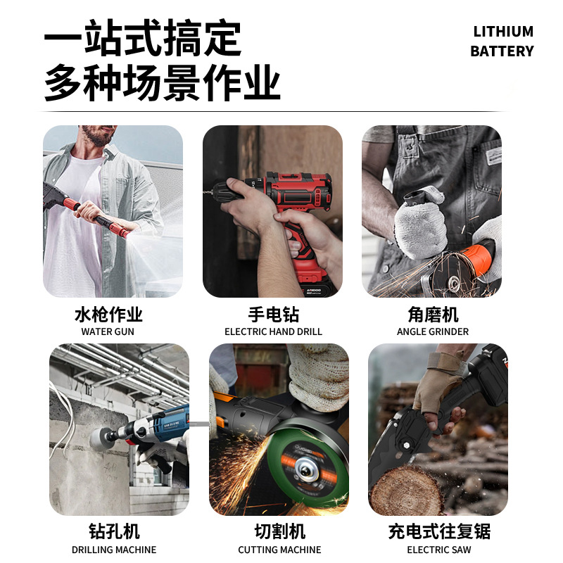 21700 Makita model lithium battery electric wrench, hand drill, power tool, large-capacity high-rate starting battery pack Application Scenario