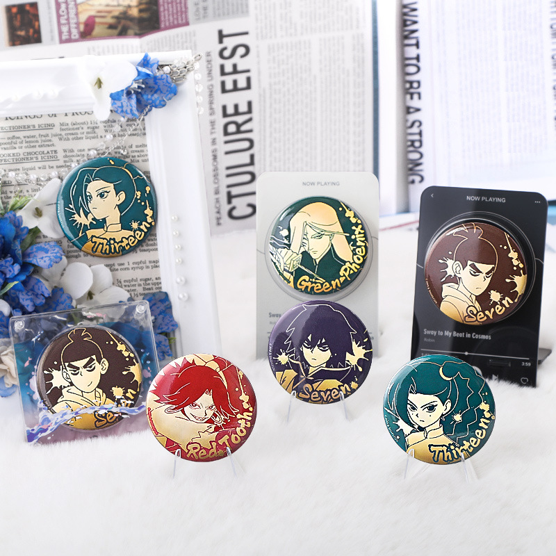 The Assassin Wu Liuqi peripheral Plum Blossom Thirteen Animation Floating Gold Series badge Gu Zi Ba Ji 567 2D brooch Application Scenario