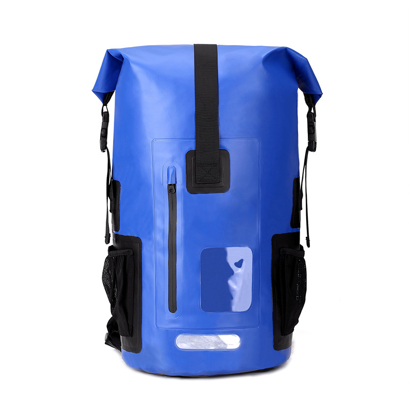 35L multi-functional waterproof backpack factory direct sales PVC mesh fabric rafting and mountaineering waterproof bag Application Scenario
