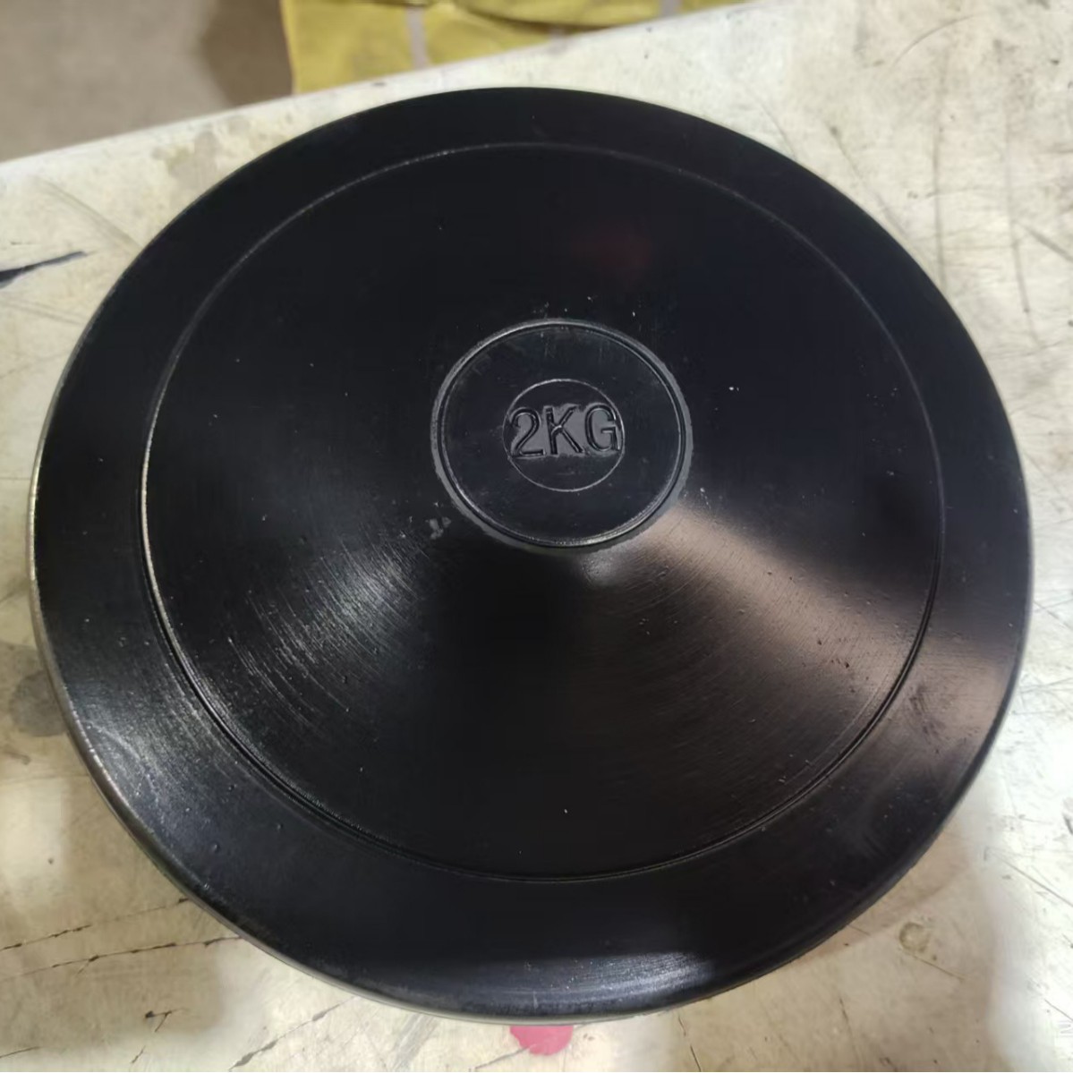 橡胶铁饼健身器材田径队中考训练比赛专用橡胶饼1kg投掷铁饼批发详情12