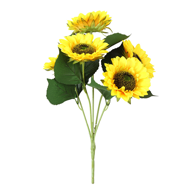 【】 Home, venue, office decoration, artificial flower sunflower series, living room ornaments, green plant decorations, artificial silk details Picture