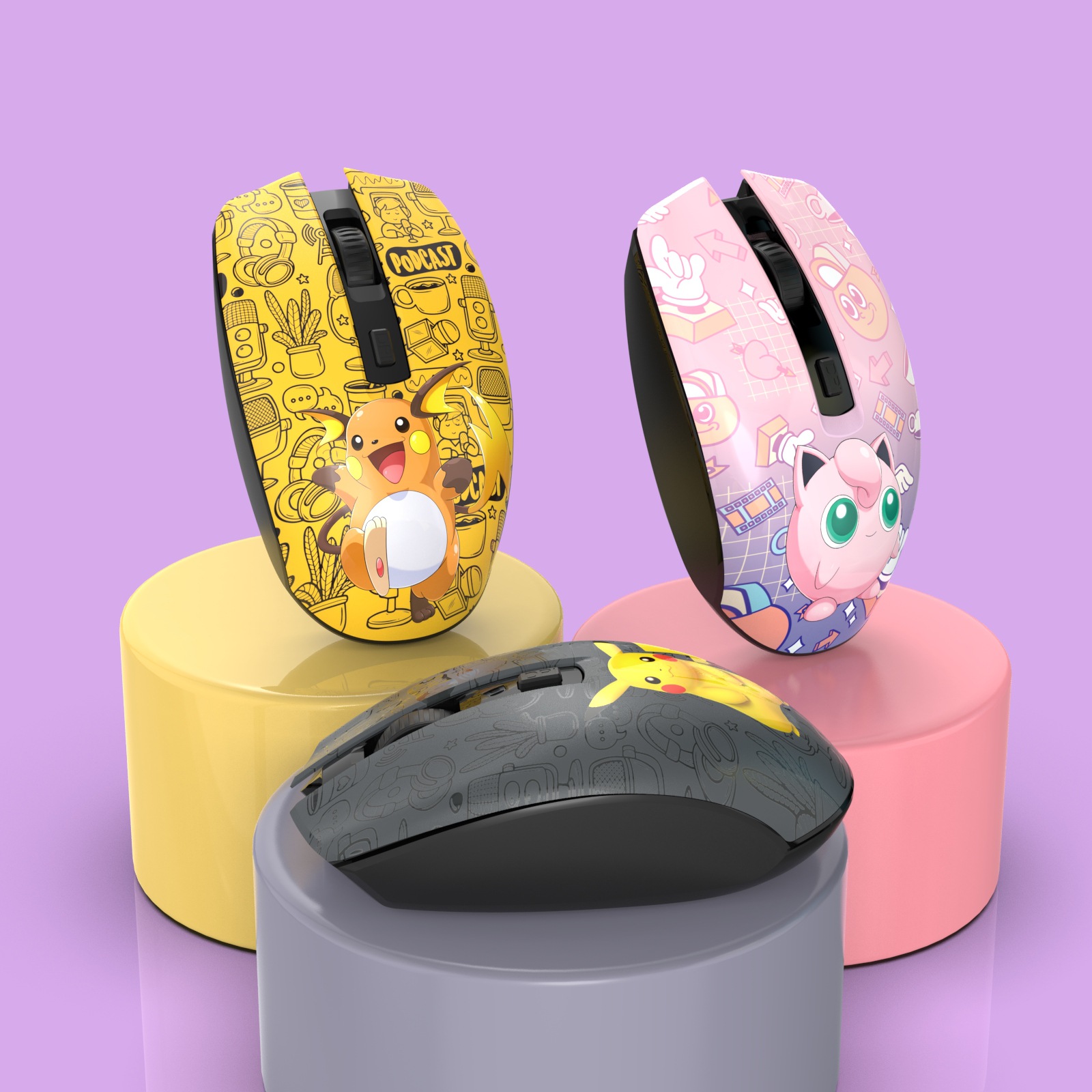 The Manufacturer's Wireless Bluetooth Silent Mouse T3, Painted 3D Cartoon Office Notebook, Dual-Mode Computer Photoelectric Mouse details Picture