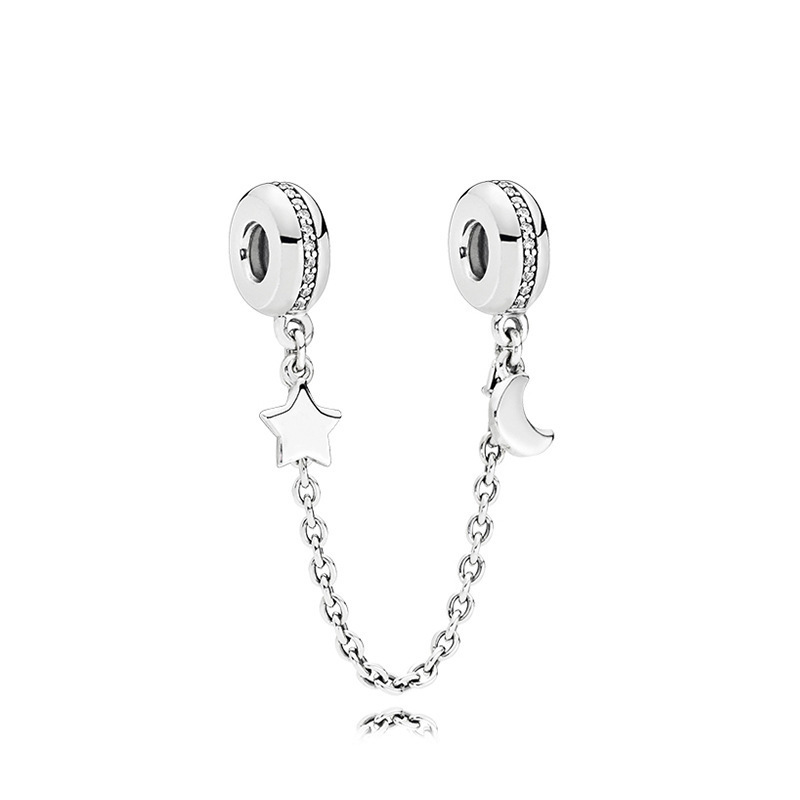 Cross-Border New Diy Little Mouse Love Safety Chain Alloy Diamond Large Hole Beaded Bracelet Accessories Wholesale Specification drawing