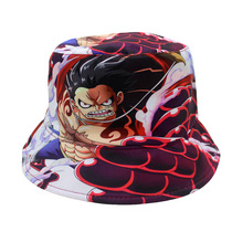 Foreign trade new cap Japanese animation sea King Lufei printed fisherman hat animation cartoon surrounding awning basin hat
