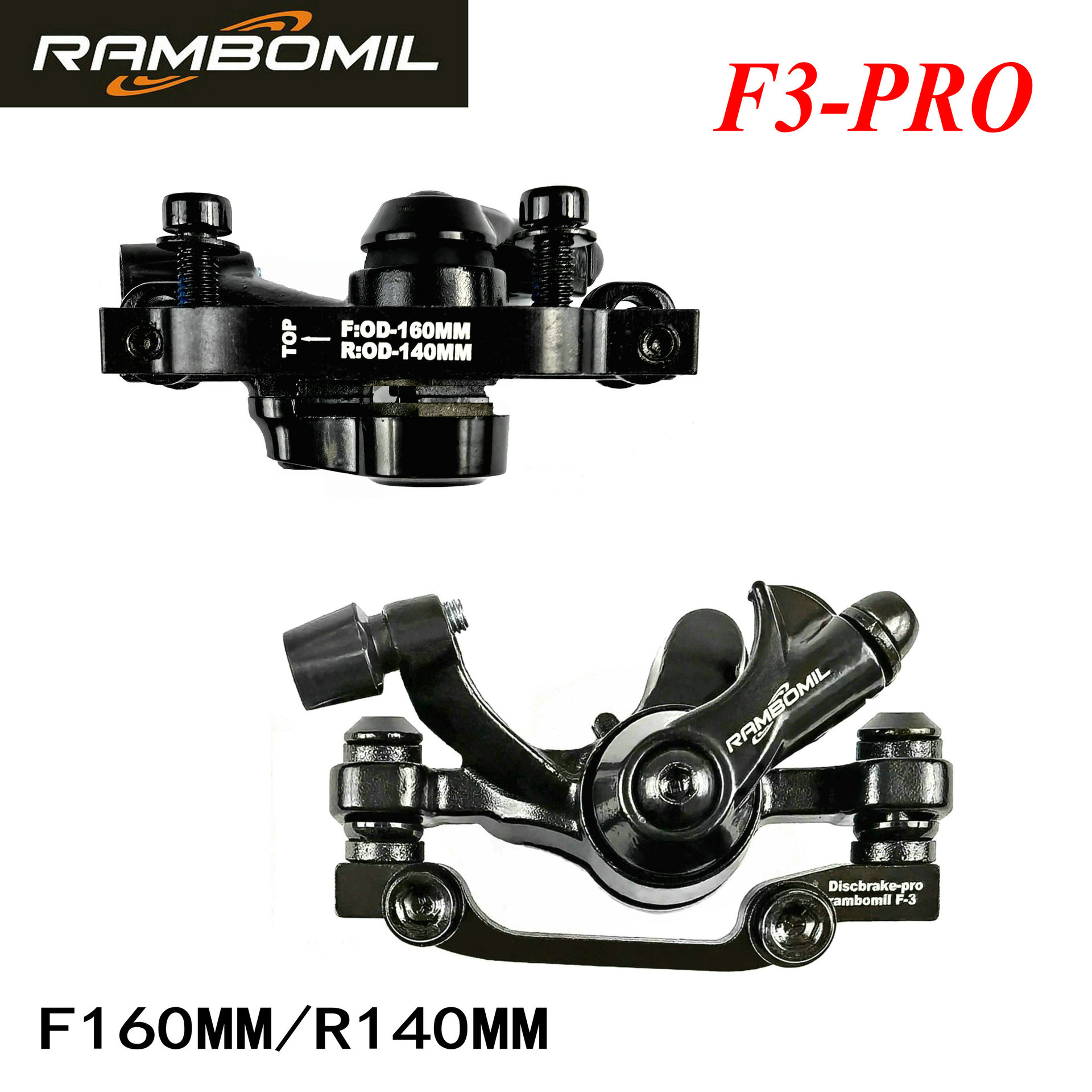Rambo F3-Pro Brake Mountain Bike Disc Brake Wholesale Mechanical Disc Brake Bicycle Brake Disc Brake Specification drawing