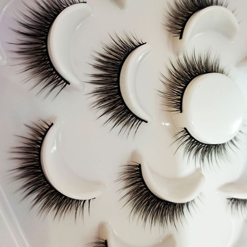 Ten pairs of 3D eyelashes for women with natural and realistic false eyelashes, natural hand-sharpened and simulated cotton thread, eyelash beginners Specification image