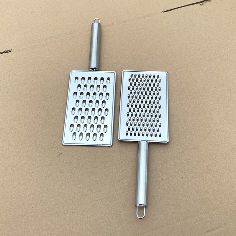 Stainless steel generous radish planer small hole big hole dual purpose planer round pipe steel handle multi-function fruit and vegetable grater details Picture