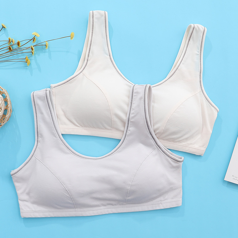New pure cotton underwear growth vest fixed cotton pad girls no underwire anti-slip student bra wholesale Application Scenario