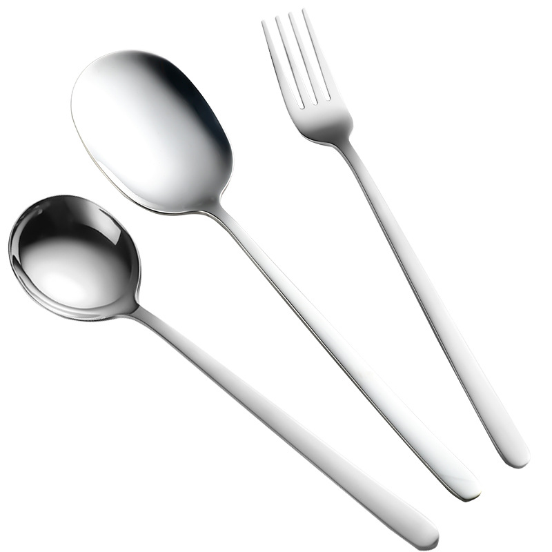 304 Stainless Steel Spoon High Appearance Level Tableware Korean Children's Knife, Fork And Spoon Set Portable Chopsticks Spoon Set Item Picture
