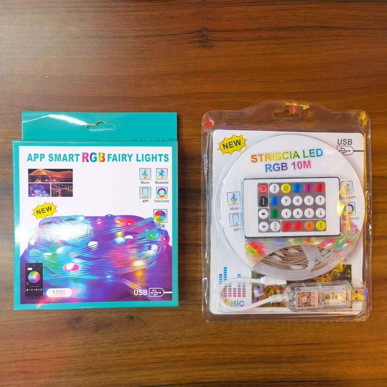 Iridescent leather thread light, curtain light, APP point control, Bluetooth, ball and bead light string, RGB horse running string light, Christmas light Specification image