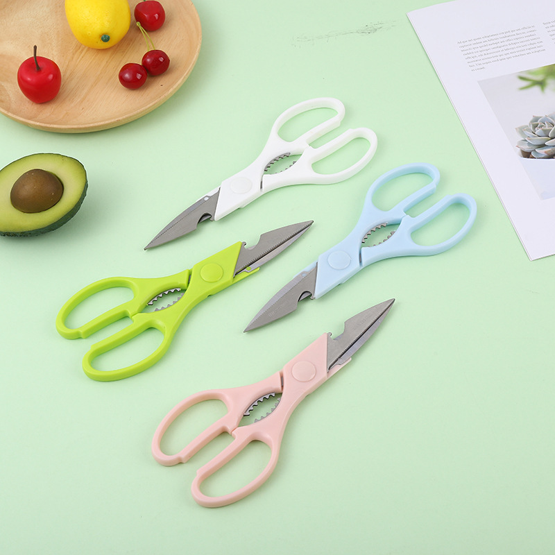Factory direct supply of stainless steel kitchen scissors, ins multi-functional modern and simple scissors, powerful fish bone and chicken bone scissors for home use details Picture