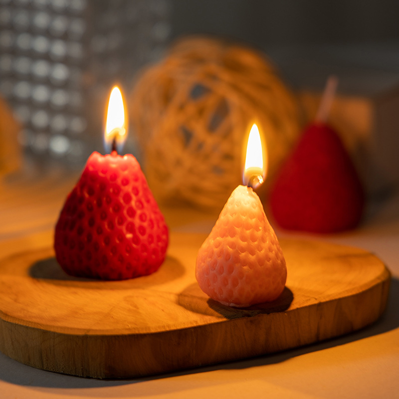 礼盒套装创意手工香薰蜡烛水果草莓蜡烛香氛蜡烛摆件生日草莓蜡烛详情图2