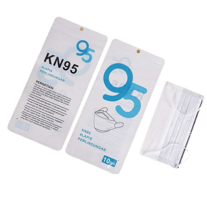 Wholesale of universal disposable adult and children's mask bags with self-sealing zipper seals in stock Item Picture