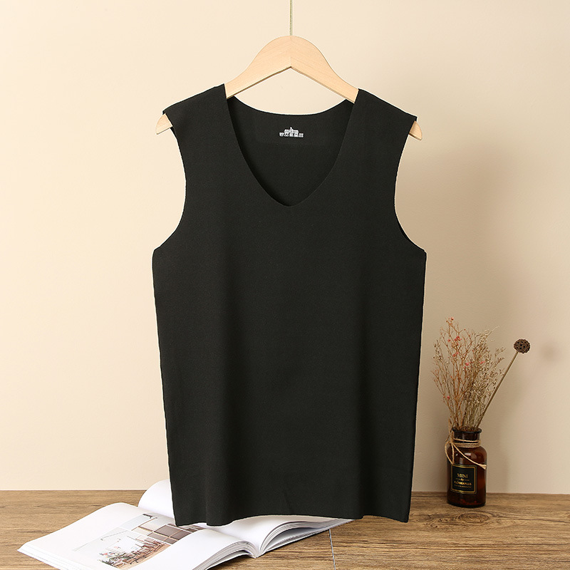 Men's thermal vests, double-sided fleece solid color, customizable sleeveless tops, German fleece underwear, waistcoats, wholesale and consignment Application Scenario