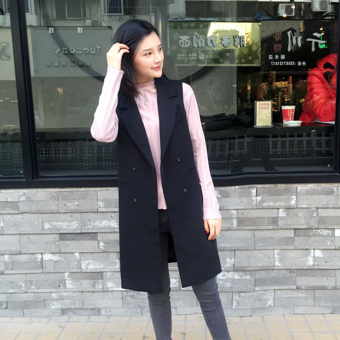 The mid-length women's 2023 spring collection, new women's spring and autumn sleeveless waistcoat, slimming suit waistcoat Application Scenario
