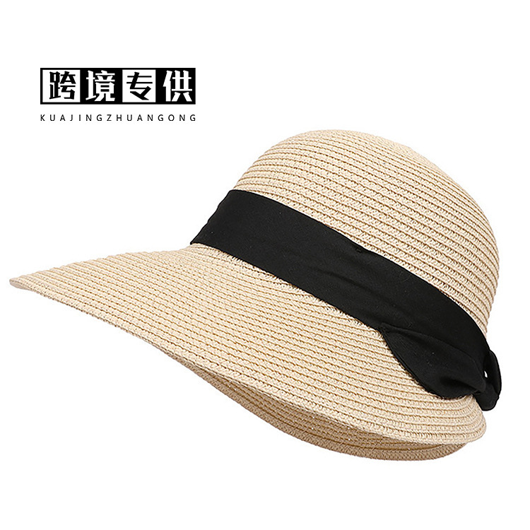 Straw Hat Spring Summer New Leisure Play Beach Hat Woven Female Korean Sun Hat Outdoor Sunshade Sunscreen Hat