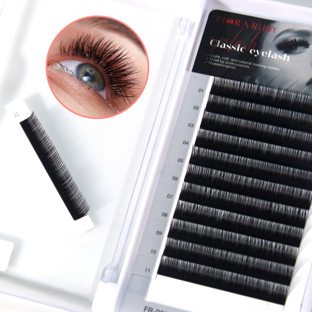 Cross Border False Eyelashes Female Natural Single Cluster Whole Pair Of Grafted Eyelashes Lazy Sun Flower Slender Long Eyelashes Wholesale Specification drawing