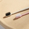 Hotel disposable toiletries set, hotel kraft paper bag toothbrush two-in-one, household guest toothbrush details Picture