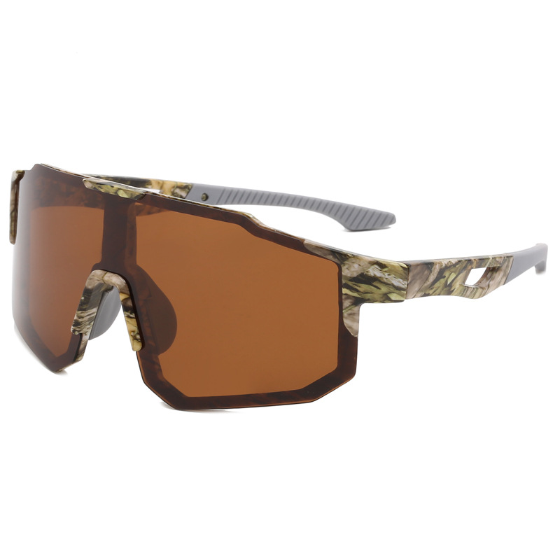 Wholesale of outdoor sports ink trend polarized sunglasses for men and women, new European and American colorful cycling glasses and bicycle glasses details Picture
