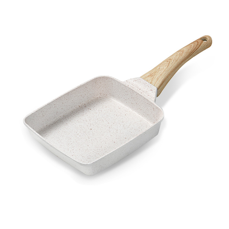 The manufacturer wholesales commercial cookware such as non-stick pans, frying pans, aluminum pans, thick egg-frying pans, tourmaline square Japanese tamagoyaki pans Item Picture