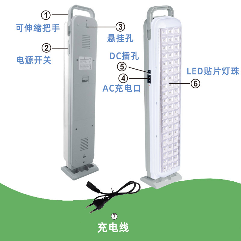 Dry battery charging dual-purpose 60LED emergency light, household power outage lighting, multi-functional tent LED high-intensity camping light Application Scenario