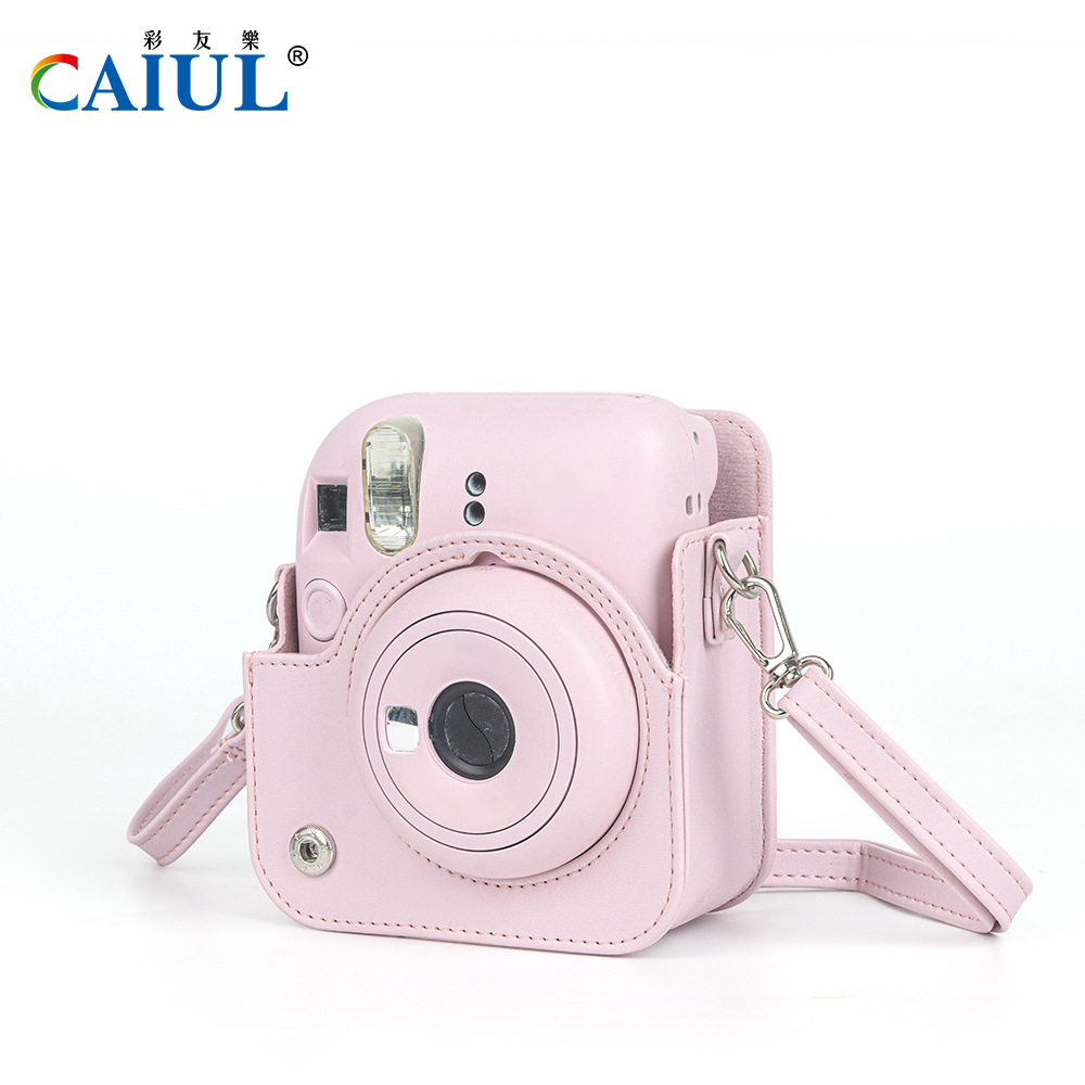 Aplicable fuji mini12 solid color stand up bolsa de cámara funda protectora bolsa de fotografía PU funda de cámara bolsa de almacenamiento details Picture