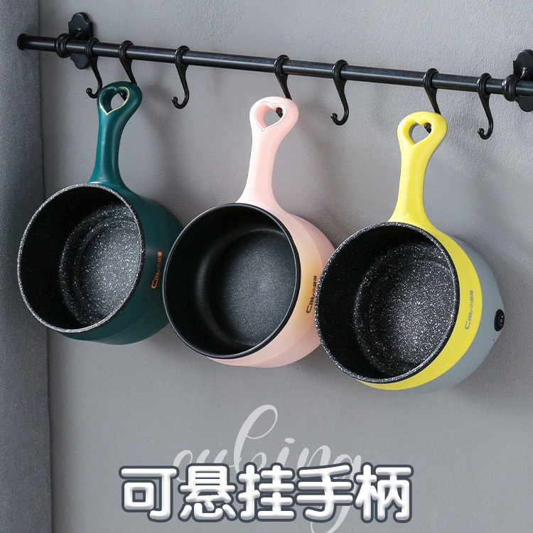 厂家直销小楠猫电煮锅家用电火锅蒸煮炒菜一体锅多功能不沾电热锅