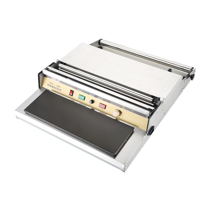 HW450 supermarket fruit store packaging and cling film sealing and cutting machine, cling film packaging machine, vegetable and fruit preservation Application Scenario
