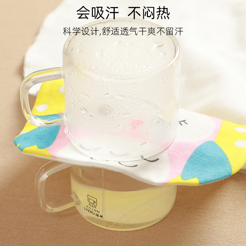Manufacturers Wholesale Sweat Absorbent Towel Children's Cotton Cotton Kindergarten Sweat Absorbent Towel Baby Child Cushion Four Or Six Layers details Picture