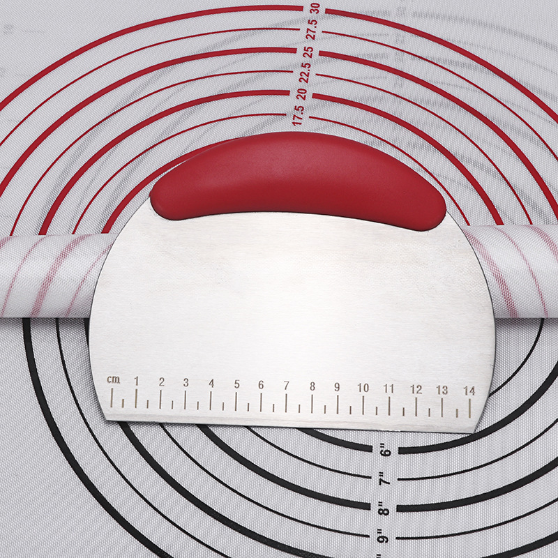 Stainless steel noodle cutter Graduated dough flour cutter Stainless steel scraper sausage noodle cutter Specification drawing