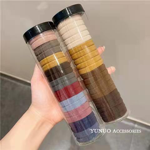 Korean version 20 cans of high-elasticity hair ties, seamless rubber bands, women's hair ties, no damage to hair, no constricting hair ties, hair bands Item Picture