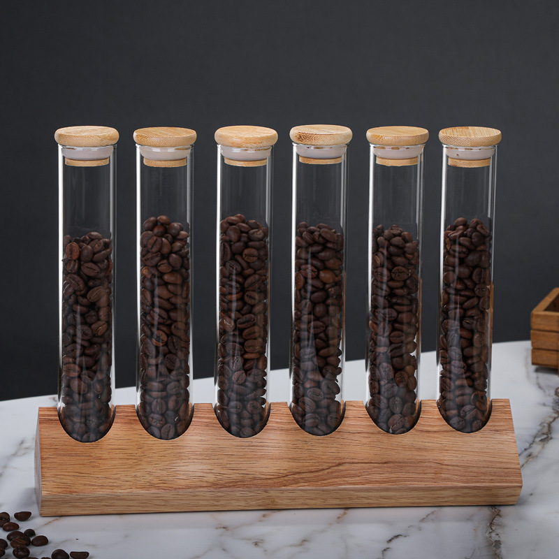 Glass storage jar, coffee bean sealed jar display stand Specification image