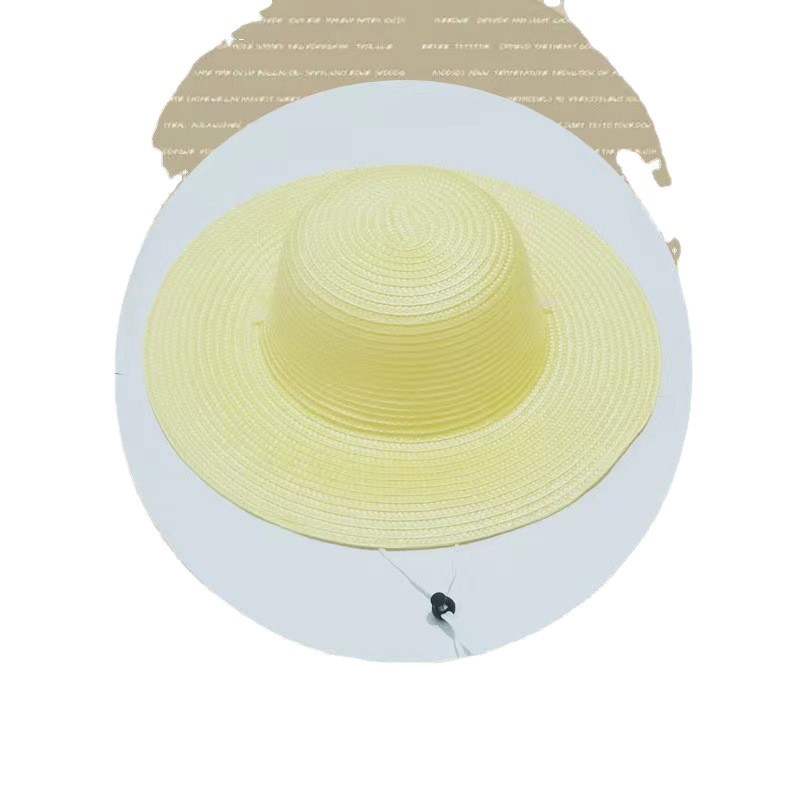 Wholesale handmade straw hats, summer farmers, women, sun protection, labor protection, team-building, painting, large brim yellow hats Item Picture