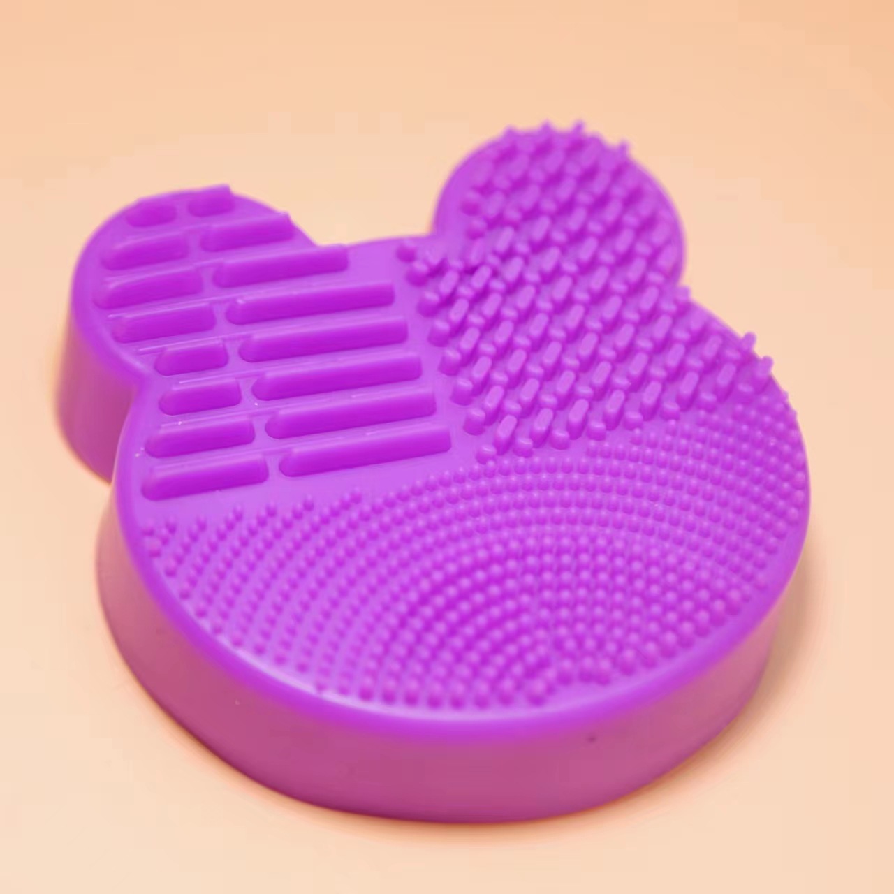 Silicone Mickey Head Cleaning Box Beauty Makeup Brush Cleaning Kit Includes A Sponge Eyebrow Pencil Brush Cleaning Kit For Lazy People Item Picture