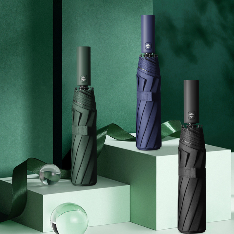 Fully automatic 10-bone umbrellas for sun protection and shading, custom-made logo gifts, outdoor folding umbrellas wholesale