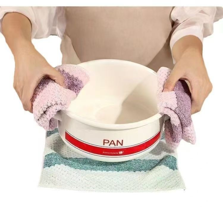 New kitchen cleaning cloth, thickened and durable scouring pad, oil-free and lint-free cleaning cloth, dishwashing cloth and detergent set Specification image