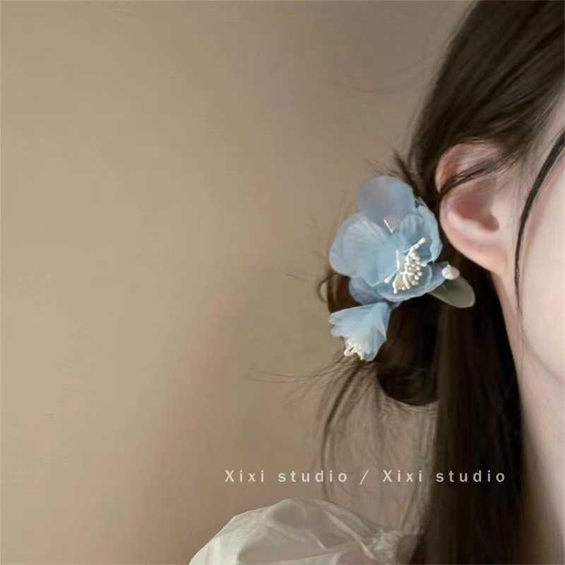 ¡Diez leguas de ternura! Pequeña horquilla de flores frescas! Diseño estampado lateral clip bandeja de pelo ambiente sentido flequillo clip Specification image