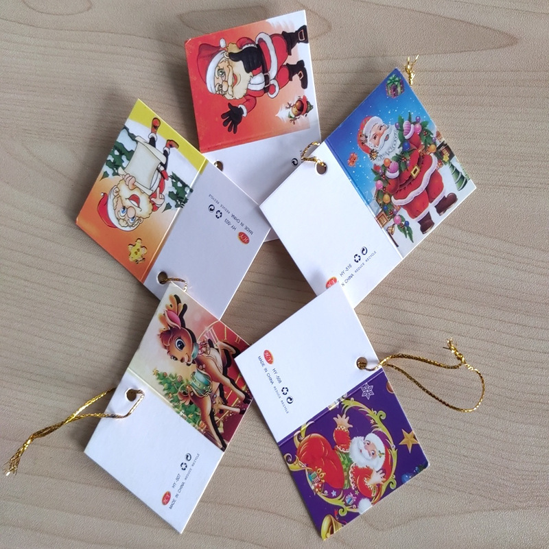 Christmas decorations, wish cards, Christmas tree pendants: 12 sets, 20 sets, over 30 total pictures, randomly dispatched Specification image