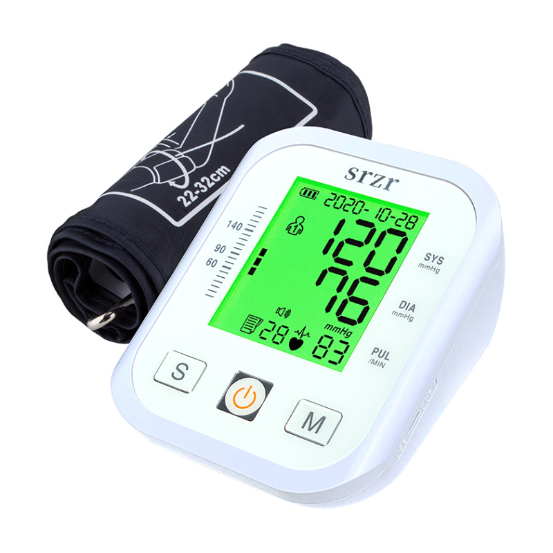 血压计/血糖仪/电子血压计老人/心率/跨境智能电动白底实物图