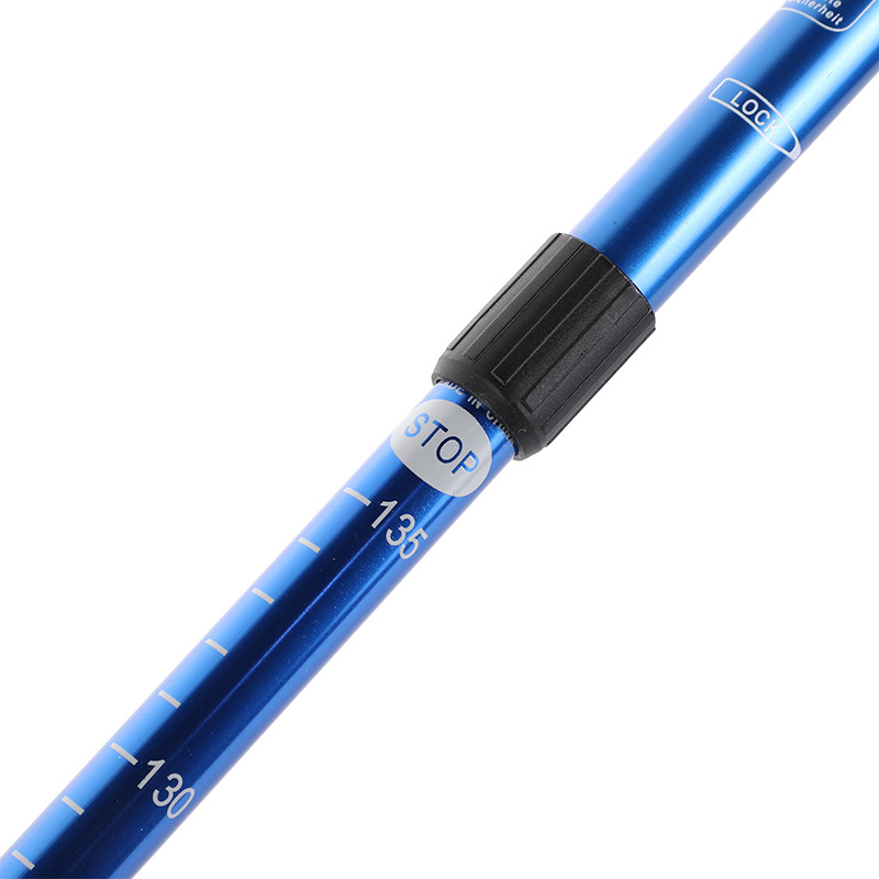 Small Cork Handle Aluminum Alloy Portable Collapsible Outdoor Hand Climbing Poles Specification drawing
