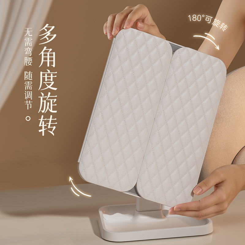 镜子化妆镜led带灯桌面台式可立折叠家用学生宿舍放大梳妆美妆镜产品图