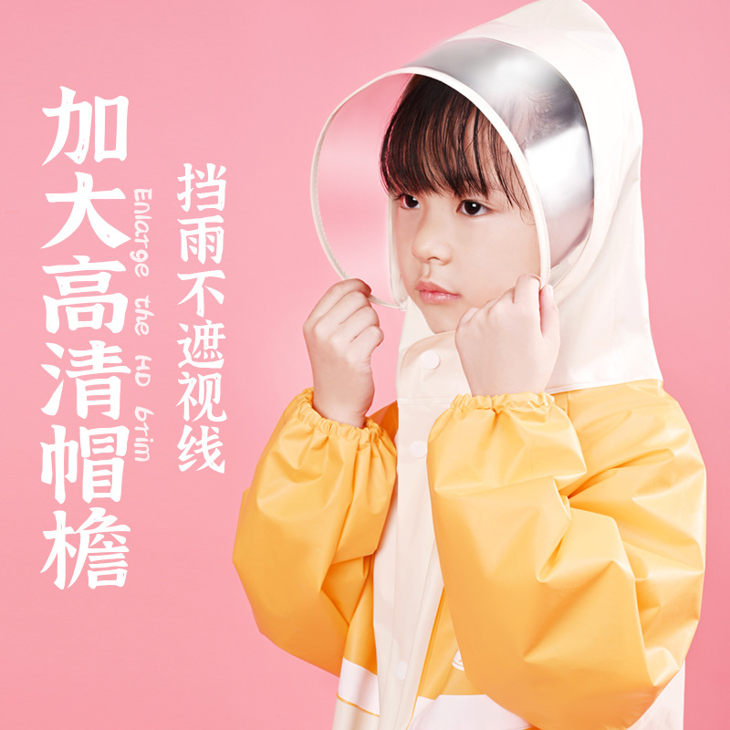 Wholesale of children's raincoats, full-body anti-riot rain bands for boys and girls, schoolbag position raincoats, and raincoats for primary school students going to school and walking details Picture
