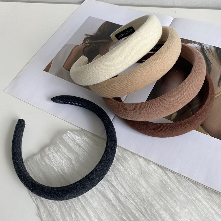 South Korea Autumn And Winter Hair Band Simple Ins Han Feng High Head Head Band Advanced Hair Accessories Hair Bundle Grottos Hair Card Wholesale details Picture