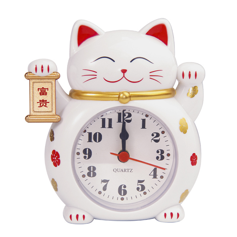 闹钟/电子时钟/闹钟时钟/钟表工艺品/miniso闹钟白底实物图