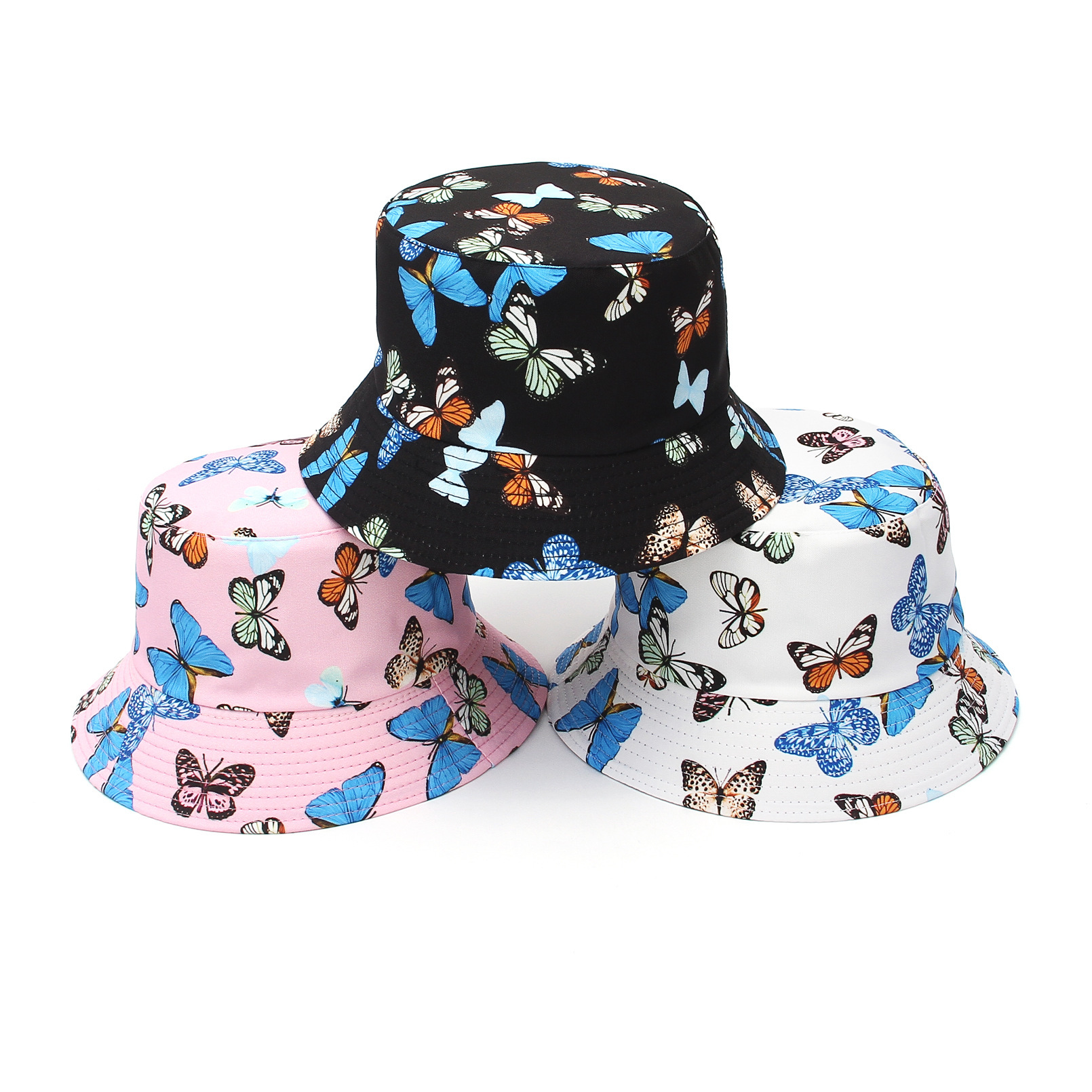 Cross-Border Trend Sunshade Hat Fashion Print Double Face Wear Personality All Cotton Fisherman Hat Basin Hat Spot Wholesale