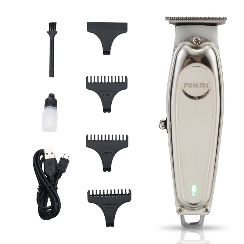 Wholesale of cross-border household portable clippers and hair clippers, professional hair salon electric clippers, metal hair clippers, oil clippers, NIKAI Item Picture